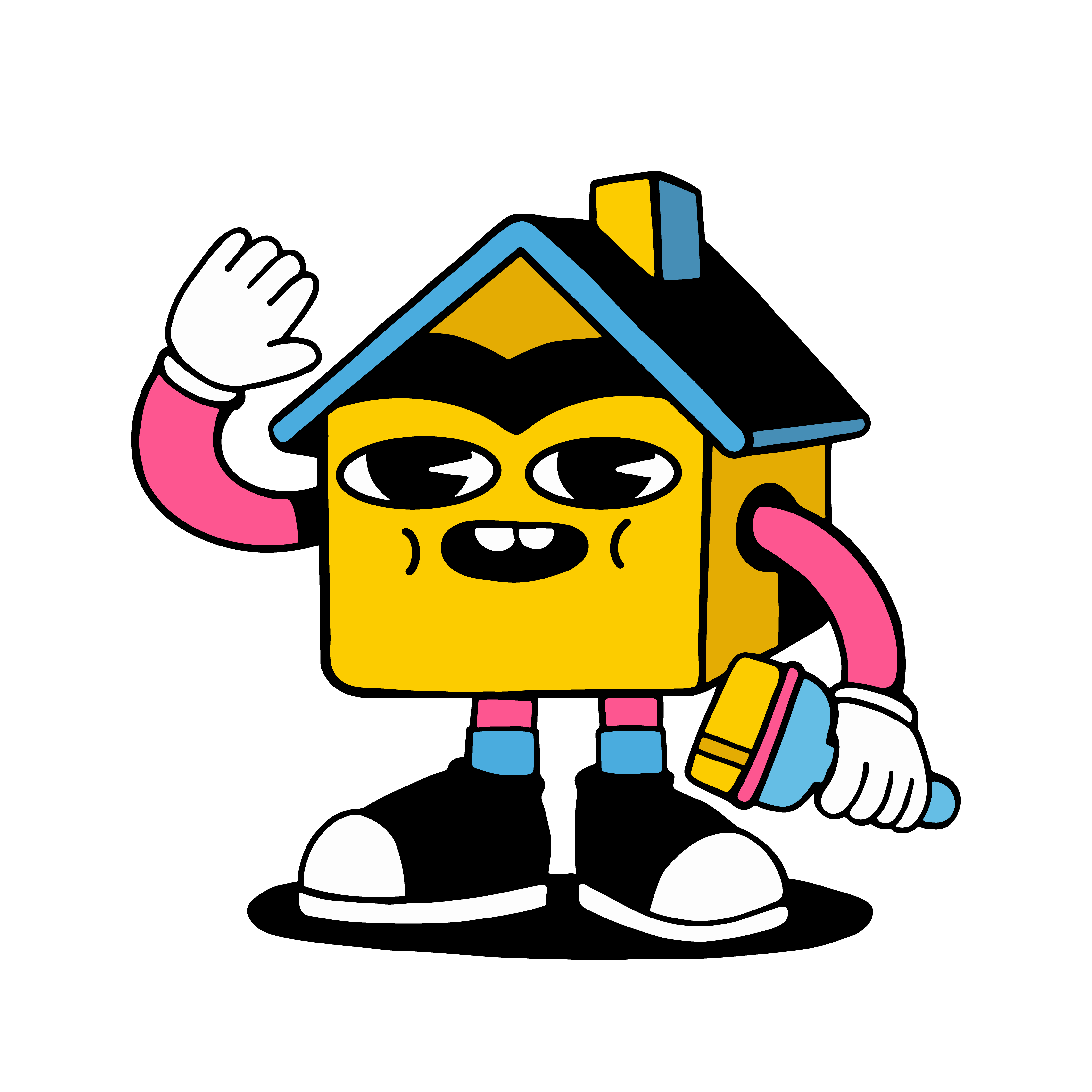 Shedo mascot - wave